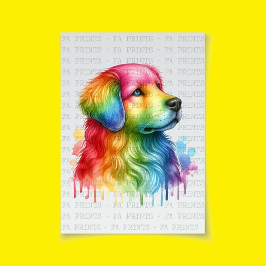 Rainbow Dog | DTF Transfer