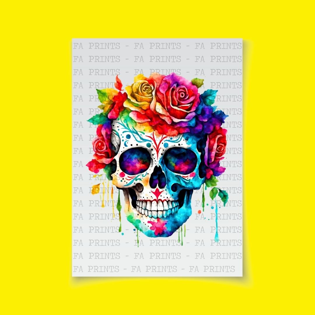 Flowered Skull | DTF Transfer