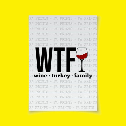 Wine Turkey Family | DTF Transfer