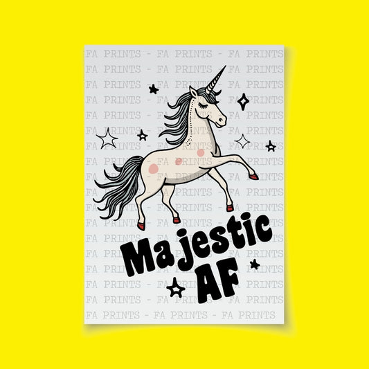 Majestic AF Unicorn | DTF Transfer