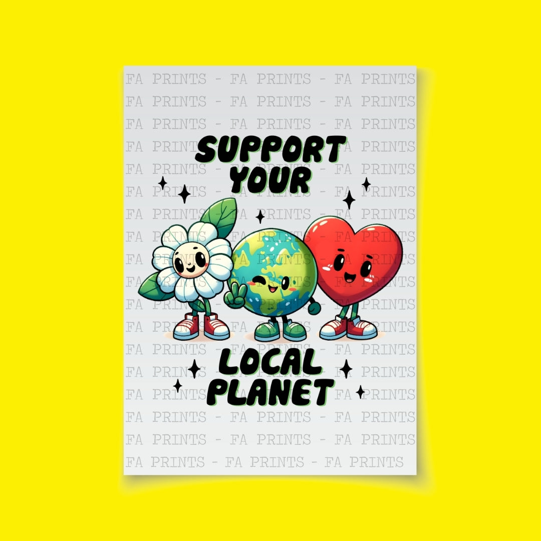 Support Your Local Planet | DTF Transfer