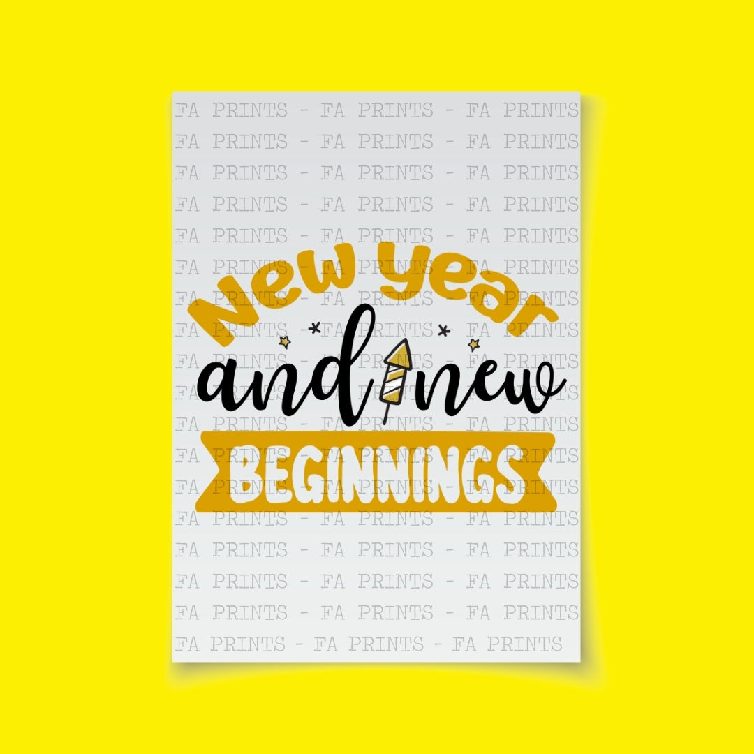 New Year And New Beginnings | DTF Transfer