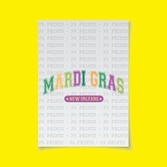 Mardi Gras New Orleans | DTF Transfer