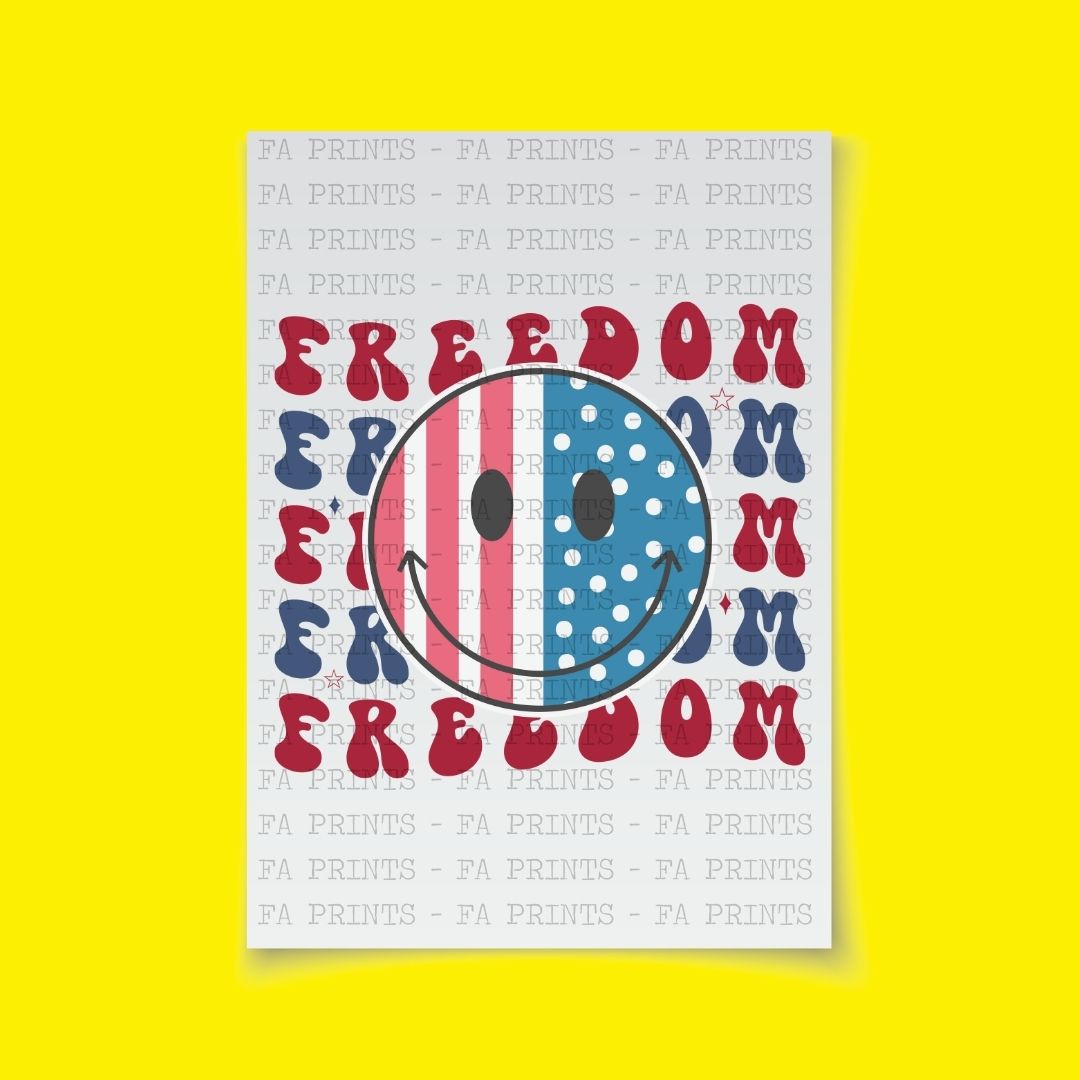 Freedom Smiley | DTF Transfer