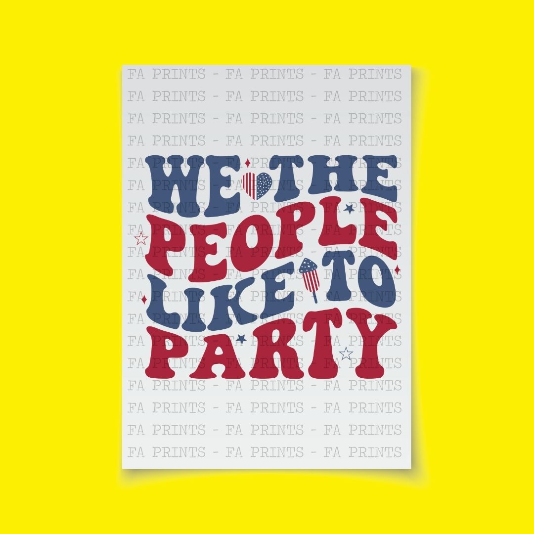 We The People Like to Party | DTF Transfer