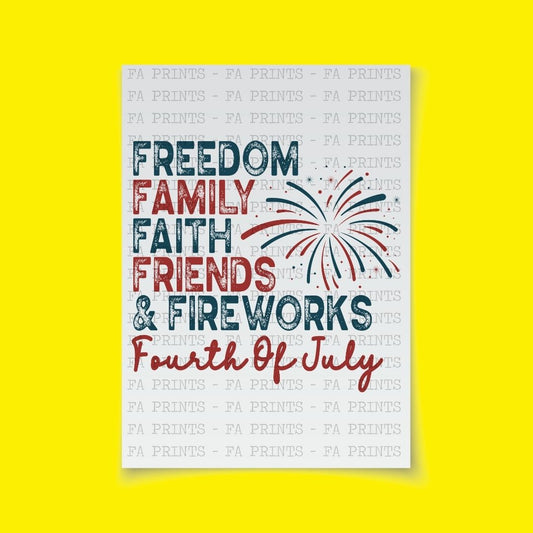 Freedom Family & 4th of July | DTF Transfer