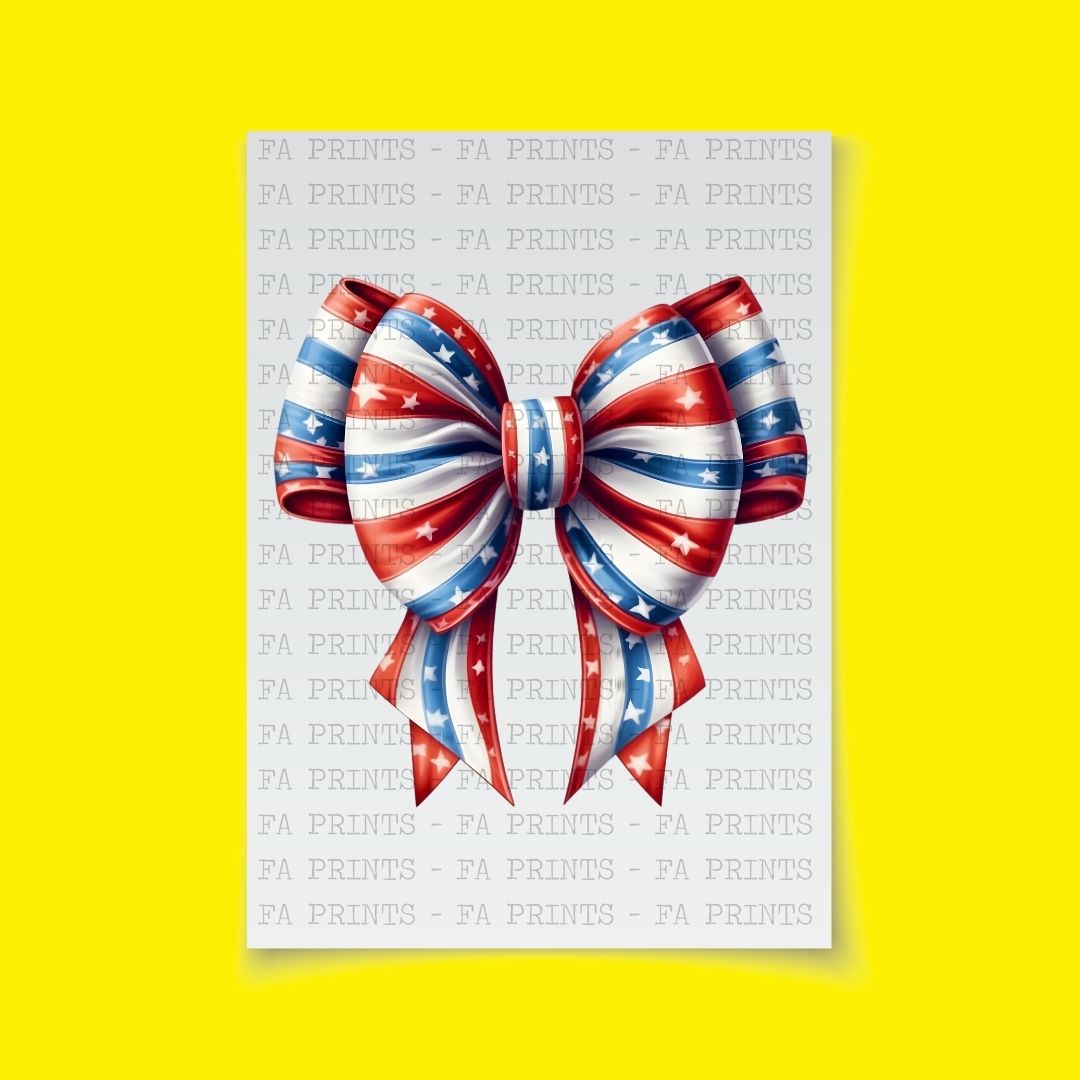 Patriotic Bow | DTF Transfer