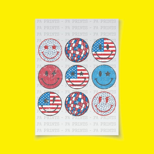 American Smiley  | DTF Transfer