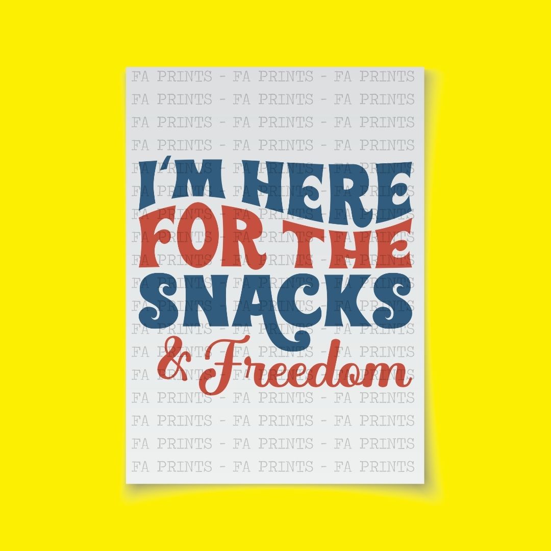 I'm Here for the Snacks and Freedom | DTF Transfer