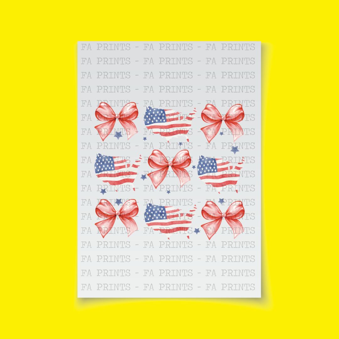 Coquette American Flag | DTF Transfer