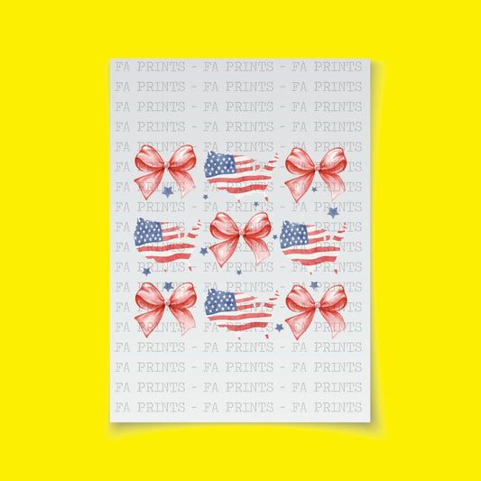 Coquette American Flag | DTF Transfer