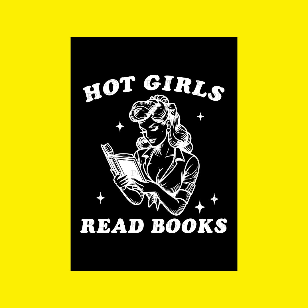 Hot Girls Read Books - Retro | DTF Transfer