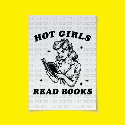 Hot Girls Read Books - Retro | DTF Transfer