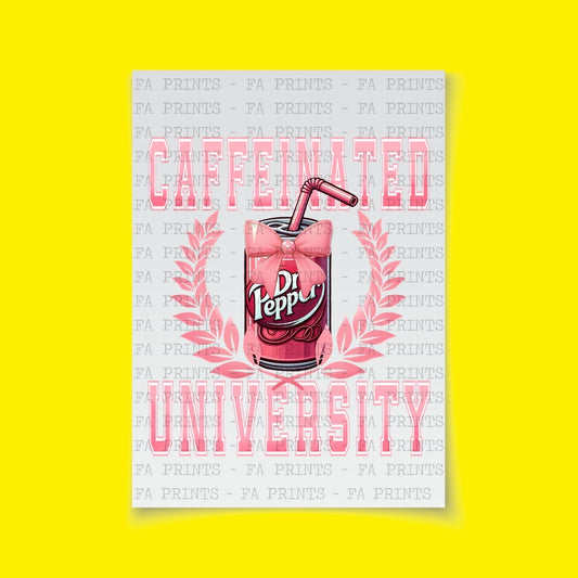 Caffeinated University - Soda  | DTF Transfer