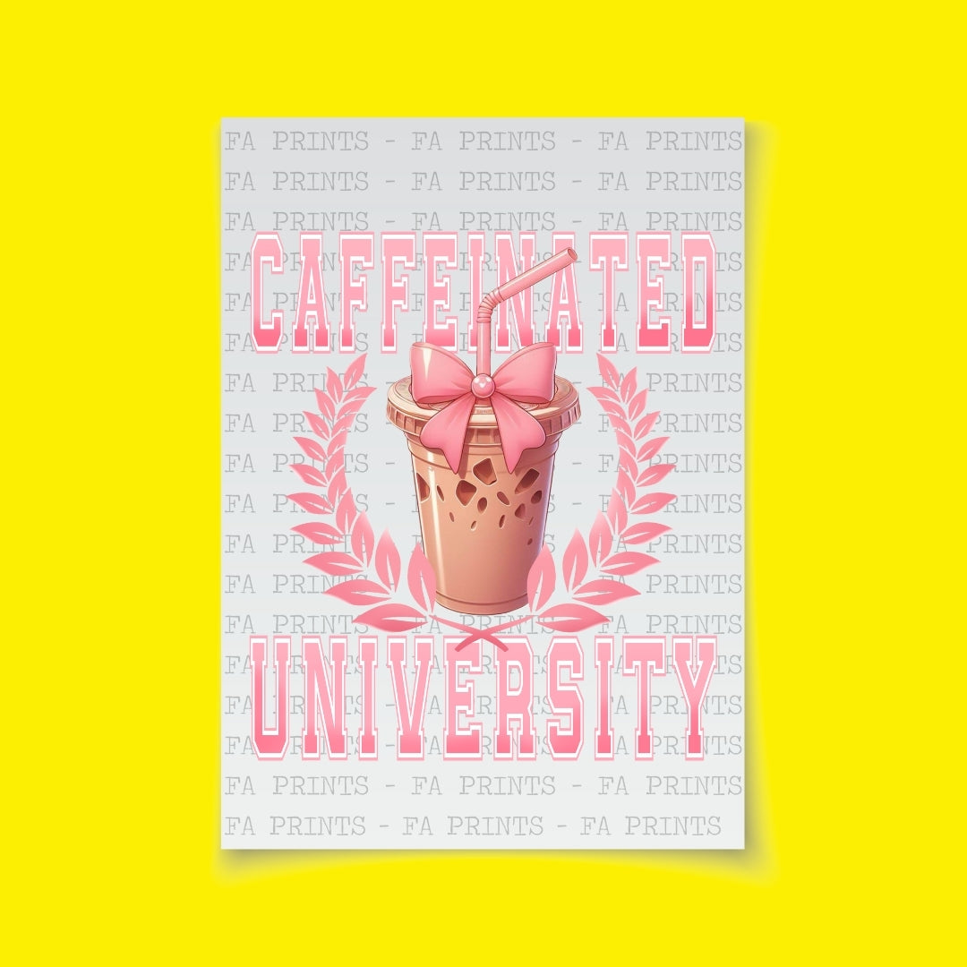 Caffeinated University - Coffee  | DTF Transfer