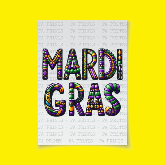 Mardi Gras - Beads | DTF Transfer