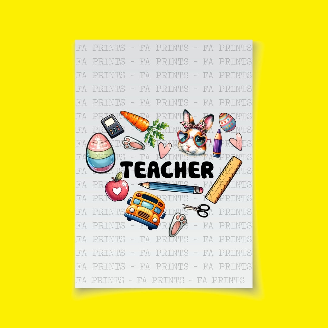 Teacher Heart Easter | DTF Transfer