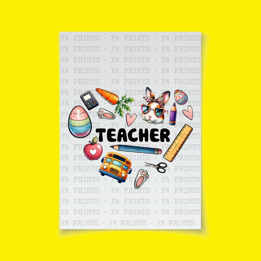 Teacher Heart Easter | DTF Transfer