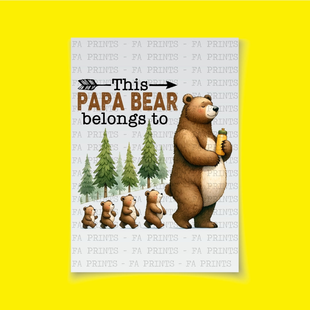 This Papa Bear Belongs To | DTF Transfer