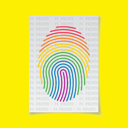 Rainbow Fingerprint | DTF Transfer