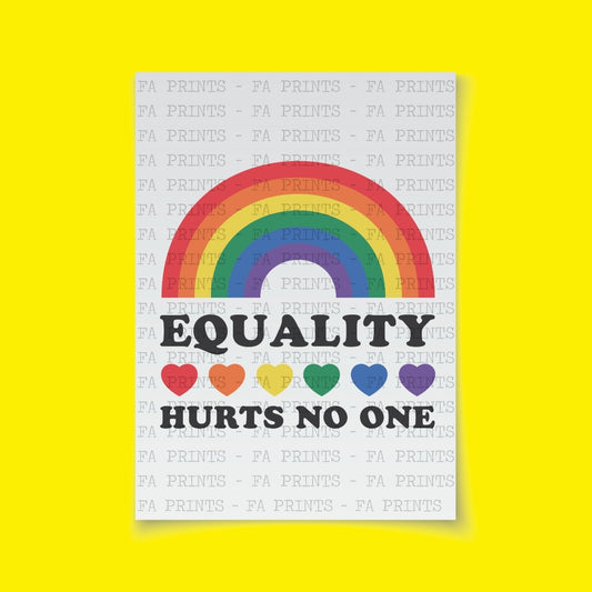 Equality Hurts No One | DTF Transfer