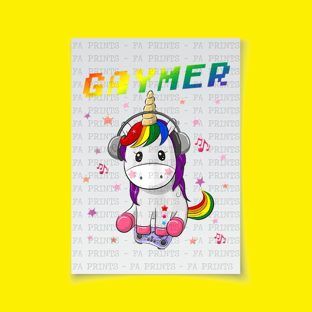 Gaymer Unicorn | DTF Transfer