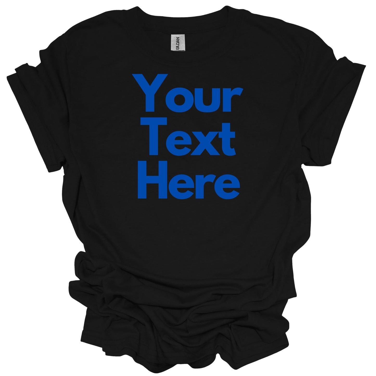 Custom Order T-Shirt (Sherwood) - Blue Text