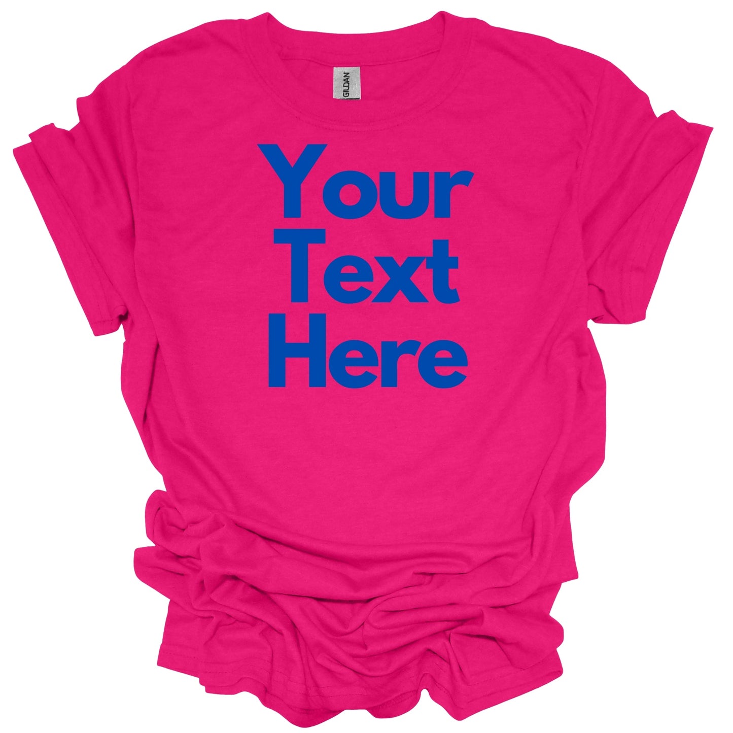 Custom Order T-Shirt (Sherwood) - Blue Text
