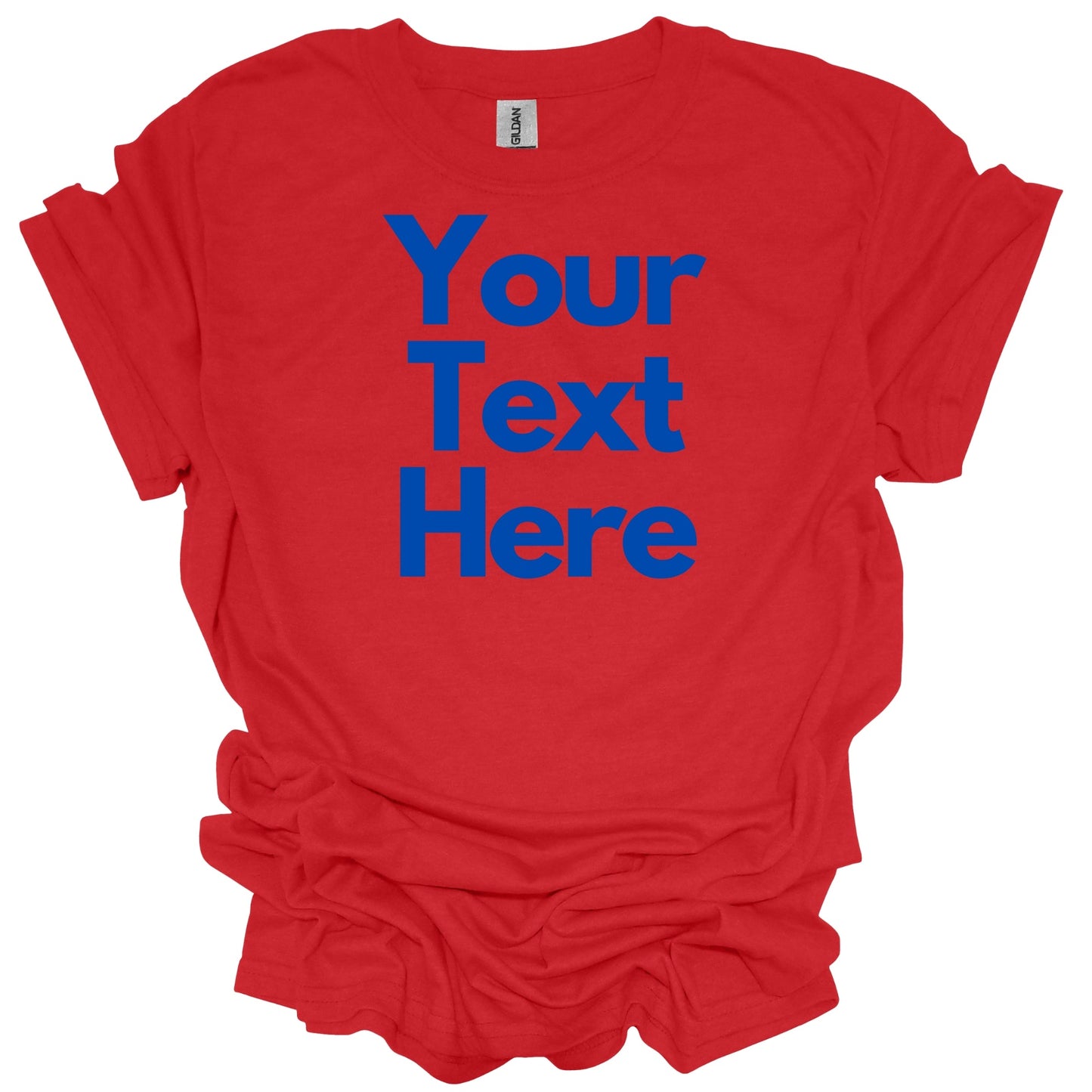 Custom Order T-Shirt (Sherwood) - Blue Text