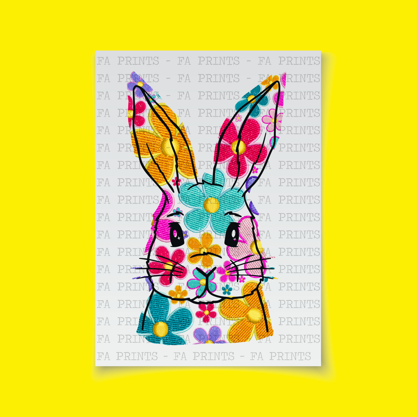 Easter Bunny Floral | DTF Transfer