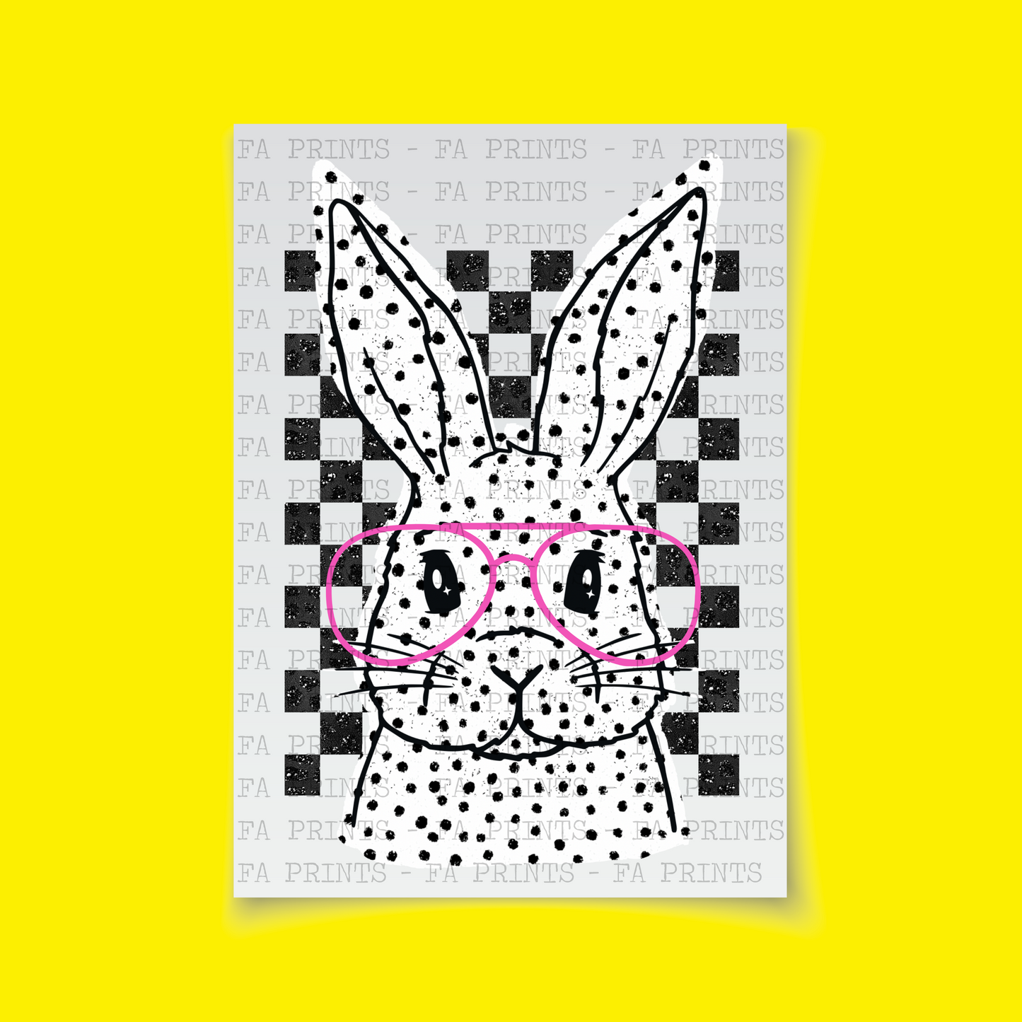 Polka Dot Bunny Glasses | DTF Transfer