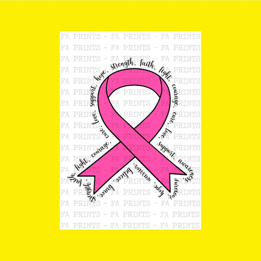 Pink Ribbon of Encouragement | DTF Transfer