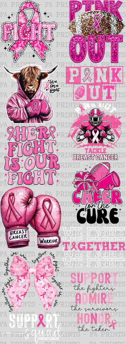 Breast Cancer Awareness | DTF Gang Sheet